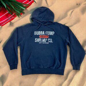 Bubba Gump Shrimp Co Men's Hoodie Drawstring Blue Daytona Beach Size L